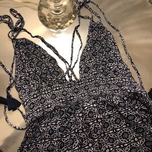 Blue & white Lulu maxi dress